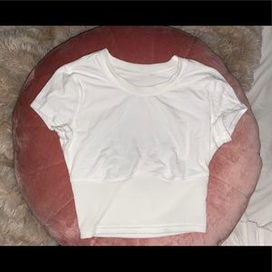 White Lululemon Crop Top